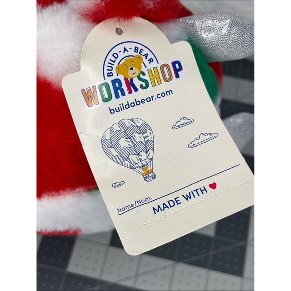 Build A Bear Mooey Christmas Cow Plush Stuffed Animal Red Green Spots 16 in Tags - Picture 5 of 7